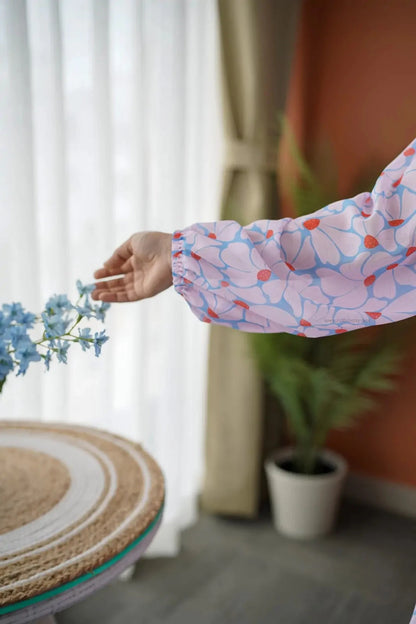 Niva IceBlue Floral Georgette Dress