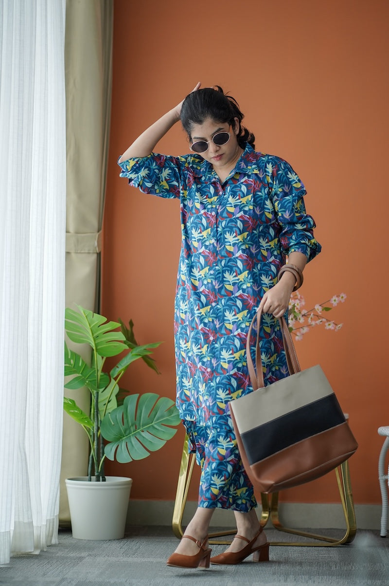 Jaan Multifloral Cotton Co-ord Set