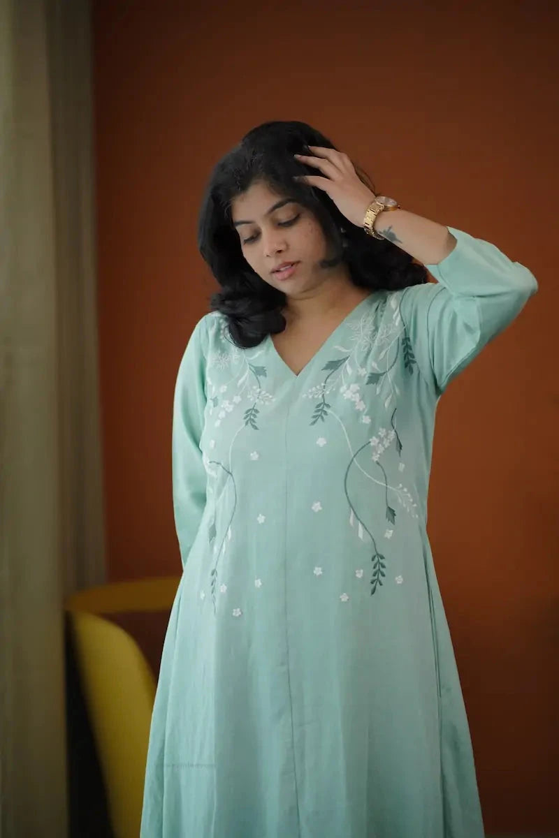 sakhi embroidered cotton co-ord set