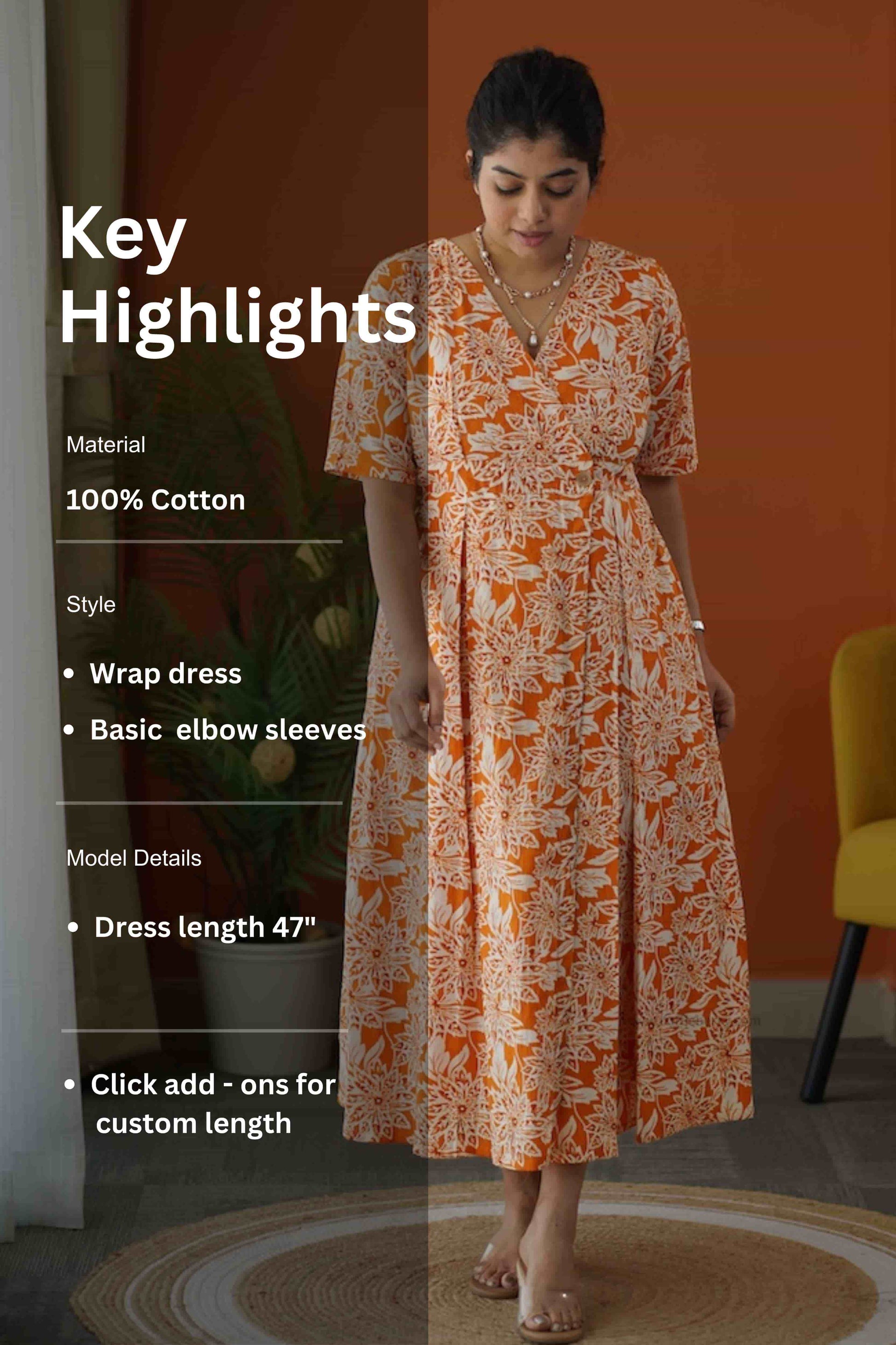 MELODY Cotton Button Wrap Dress – Ruffleberry